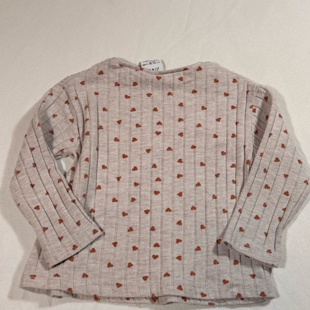 Zara Kids Beige Long Sleeve with Heart Design